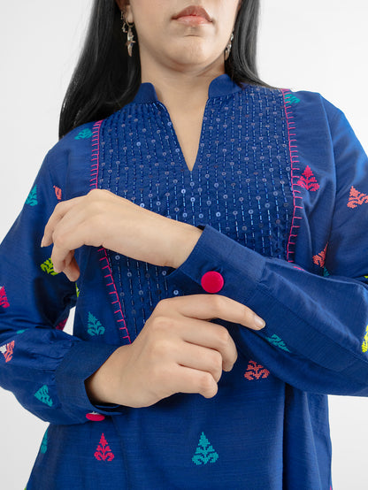 Pop Of Color Blue Coord Set- EUPHORIA