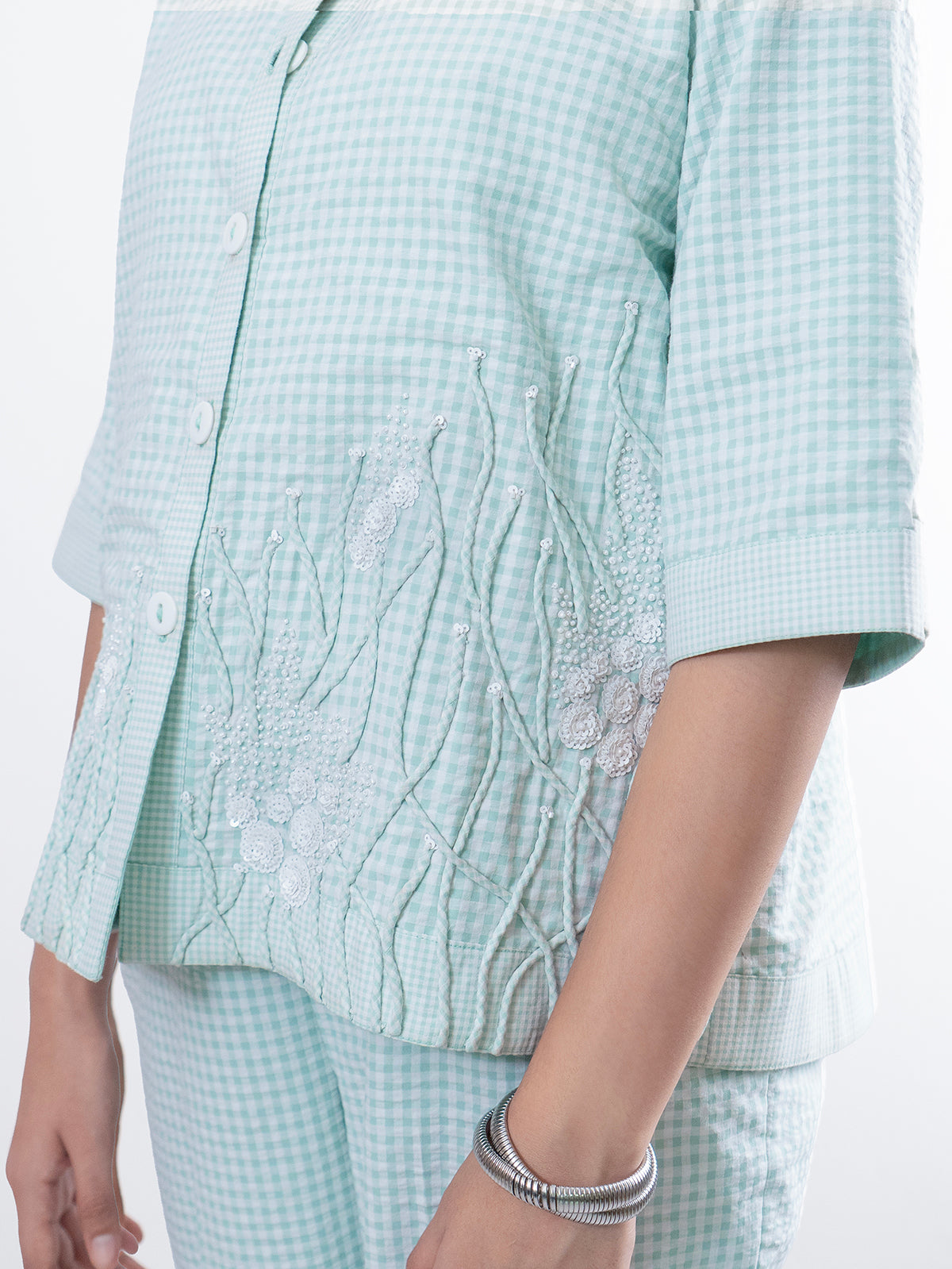 Mint To Be Checks Coord Set