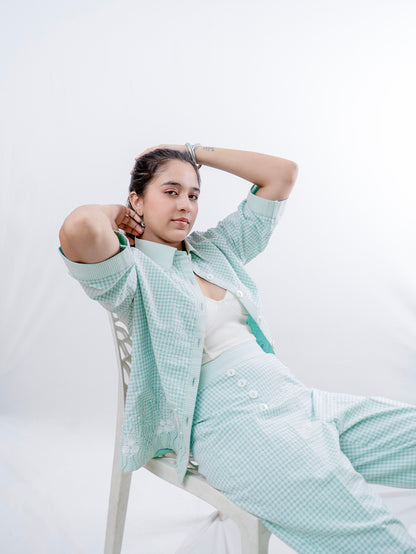 Mint To Be Checks Coord Set
