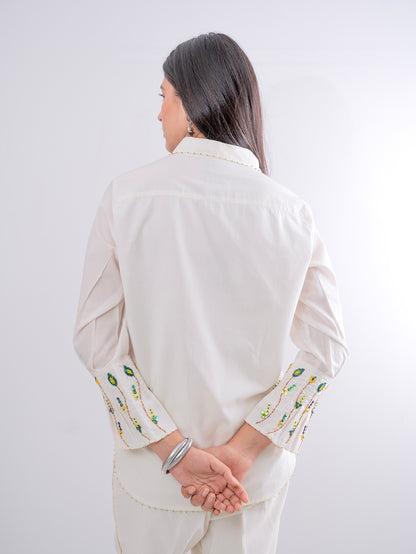 Premium Cotton Floral Embroidery Coord set- EUPHORIA