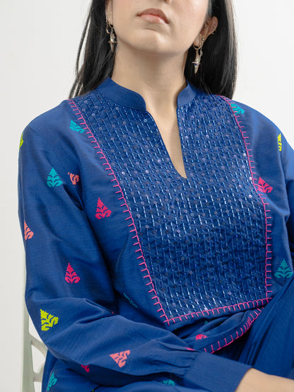Pop Of Color Blue Coord Set- EUPHORIA