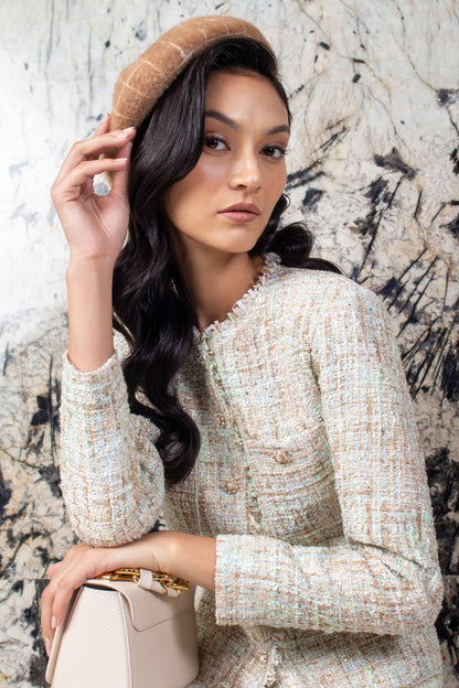 Le Sable Shimmer Tweed Blazer