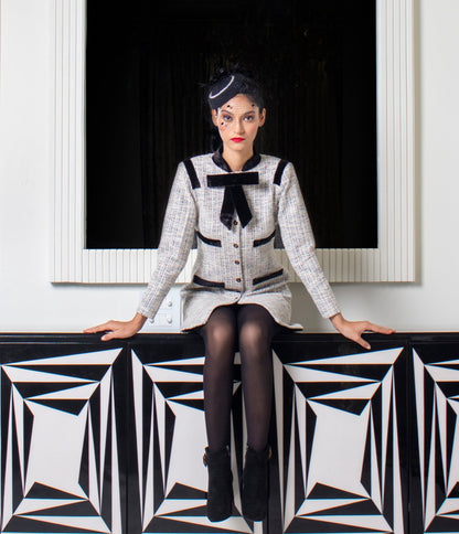 Noir Blanc Blazer Dress